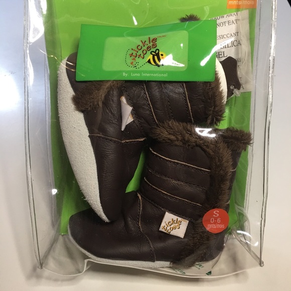 2/$30 Luna Tickle Toes Infant Leather Boots 0-6M - Picture 2 of 10